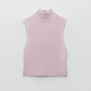 Zara pink knit sweater top